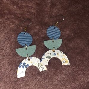 Never worn cork earrings